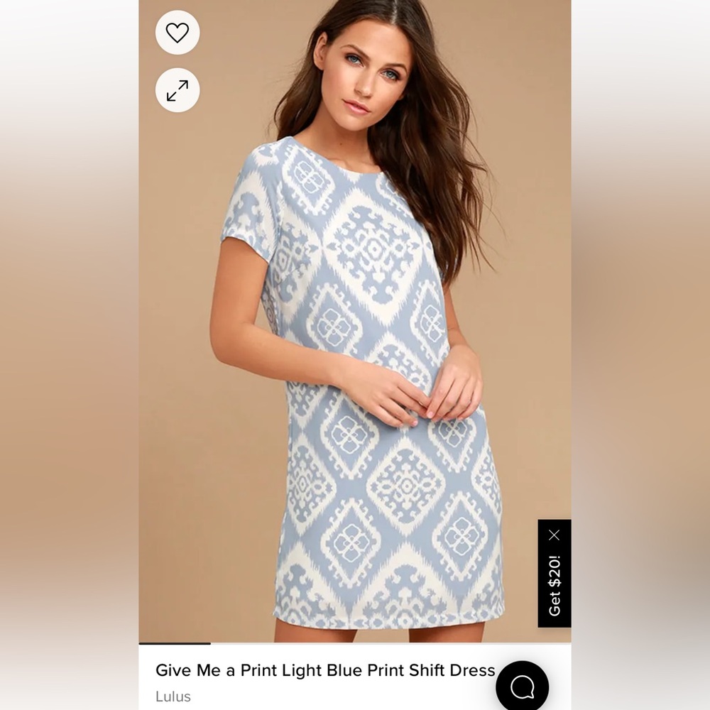 Lulus Shift Dress (light blue)